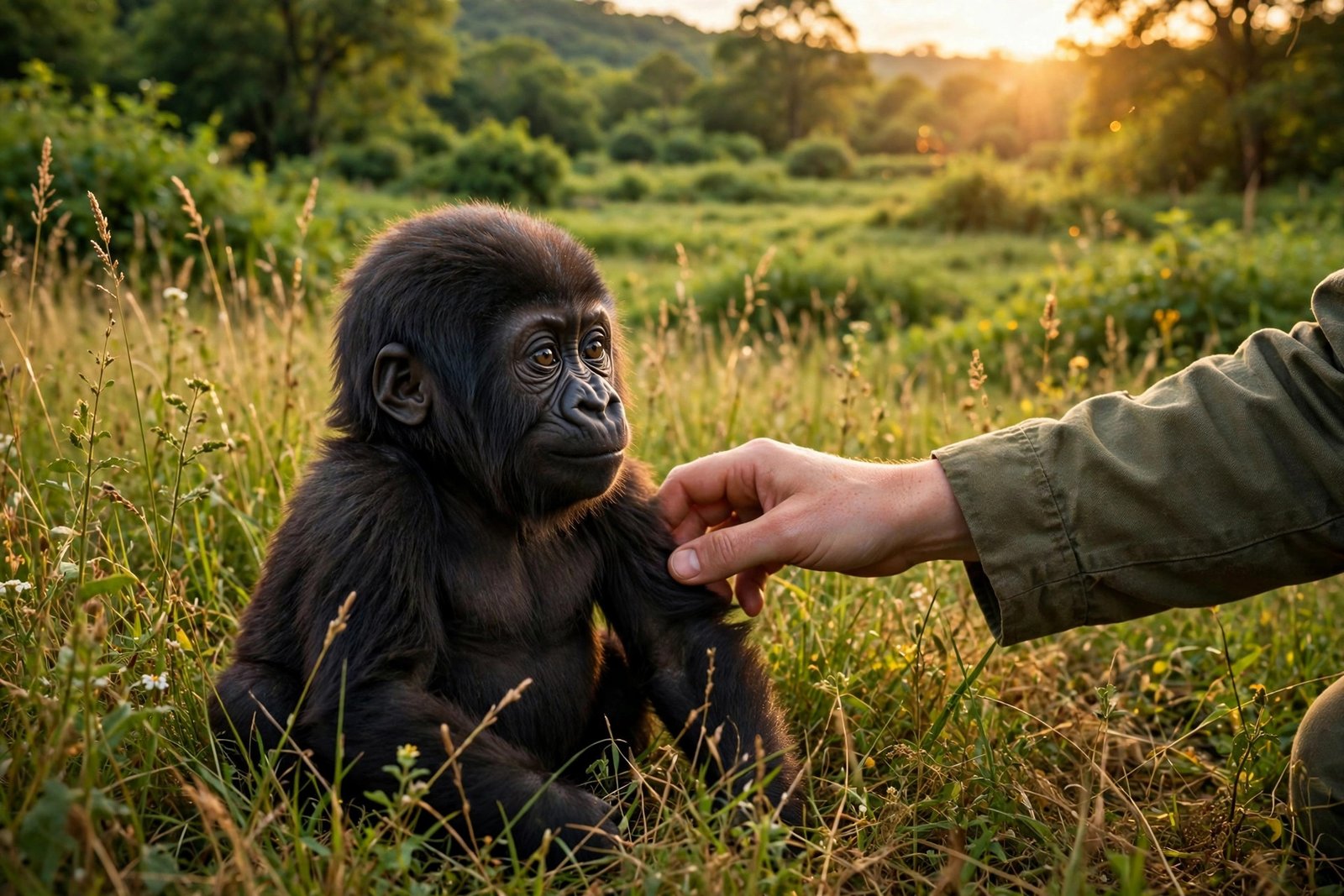 Baby gorilla rescued traffickers finds a second chance at a forest sanctuary in the Republic of Congo
