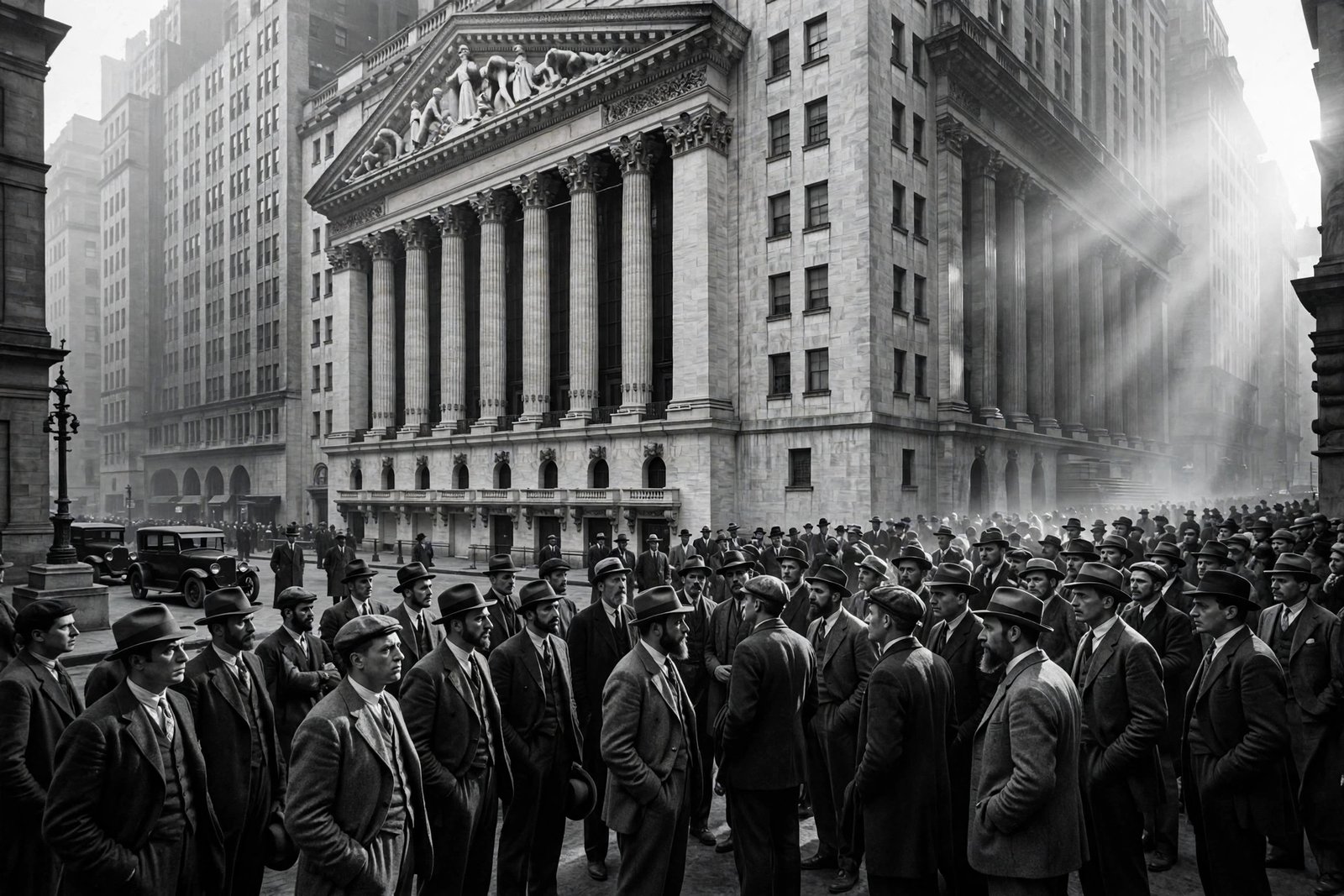 Black Tuesday 1929 stock market crash panic selling on Wall Street
