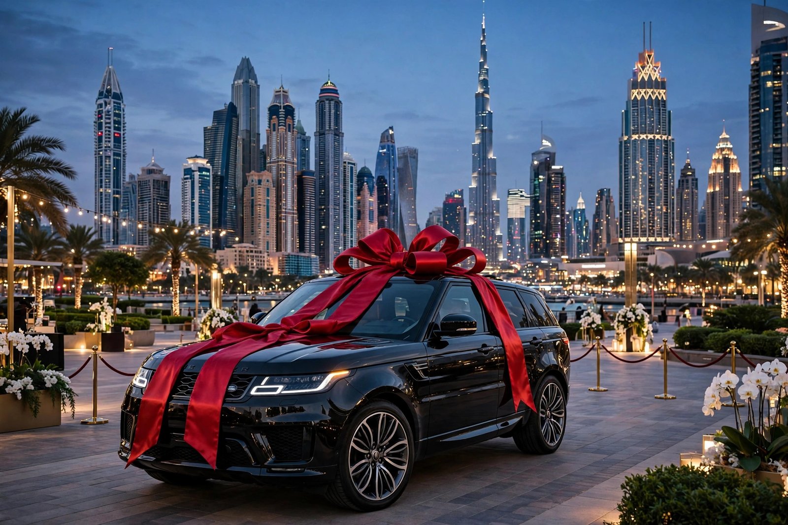 Dubai Lamborghini gift: blue Lamborghini Urus revealed as a surprise reward at a company gala