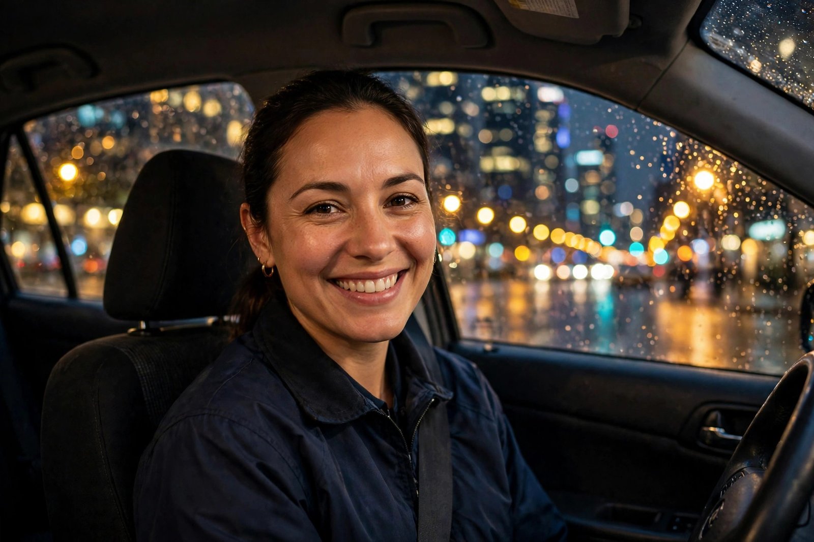 I felt like a man today viral story: a woman relaxing in the back of a cab during a late-night Mumbai ride