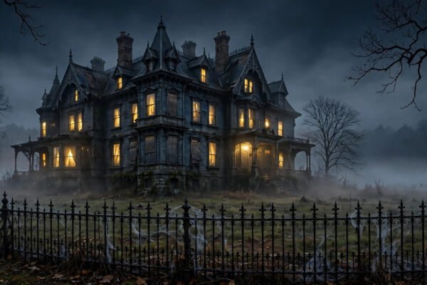 Most haunted houses in America including Winchester Mystery House and Amityville