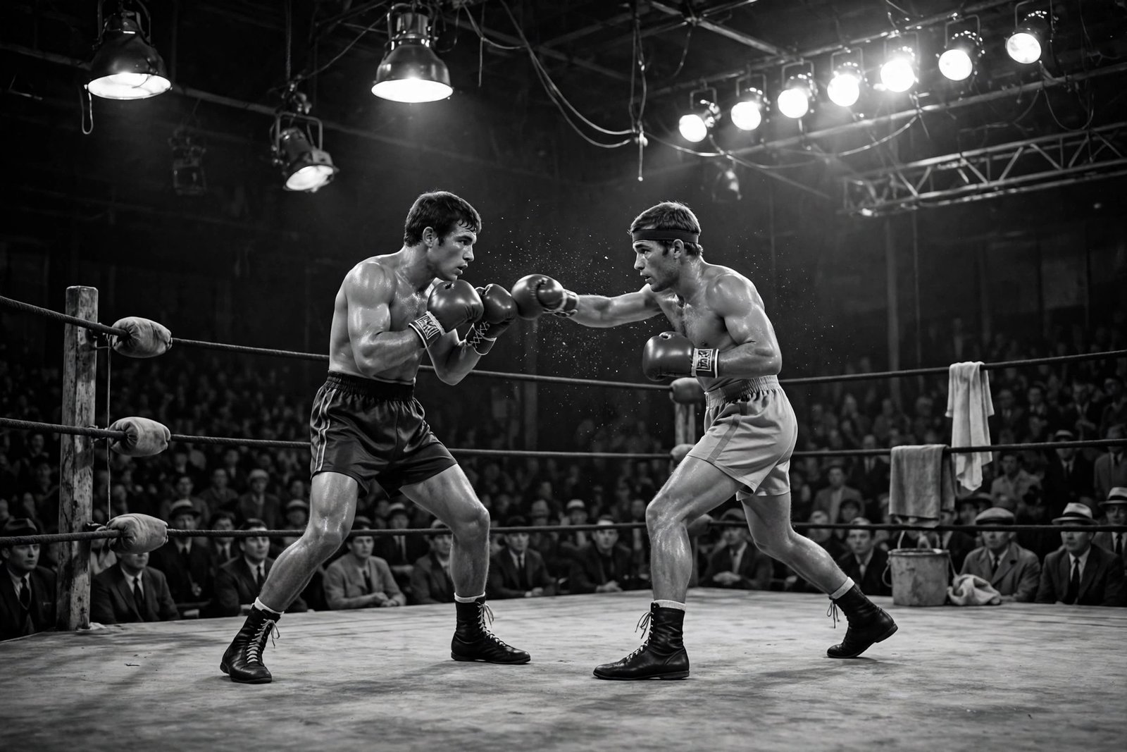 Muhammad Ali first fight in 1960, young Cassius Clay boxing in Louisville