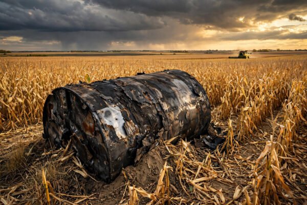 Charred space debris Minnesota cornfield object found in Stevens County field